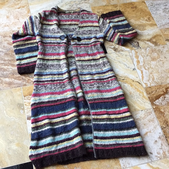 Relais full multicolor sweater coat/front closure - Picture 1 of 14